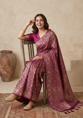 Wine Patola Art Silk Saree